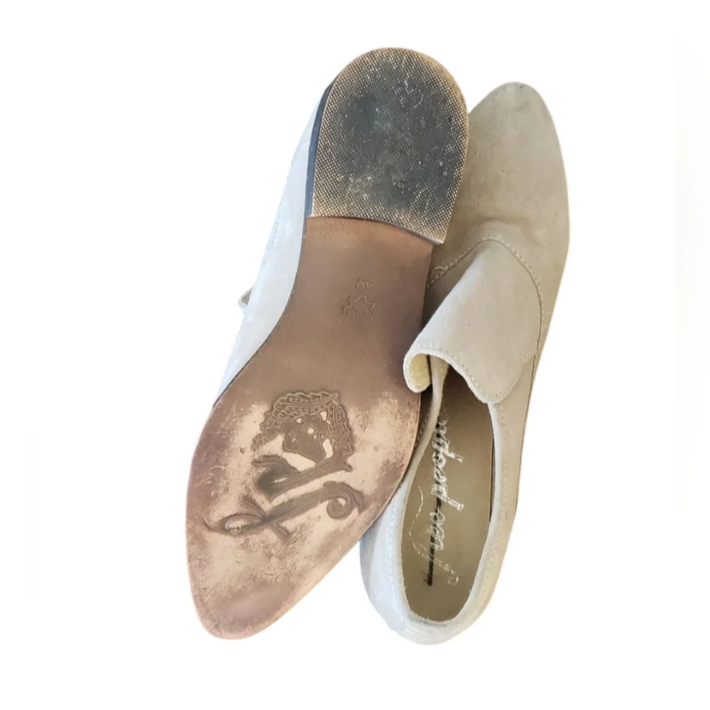 Free People Brady Suede Leather  Women's Loafer in Taupe Size 40